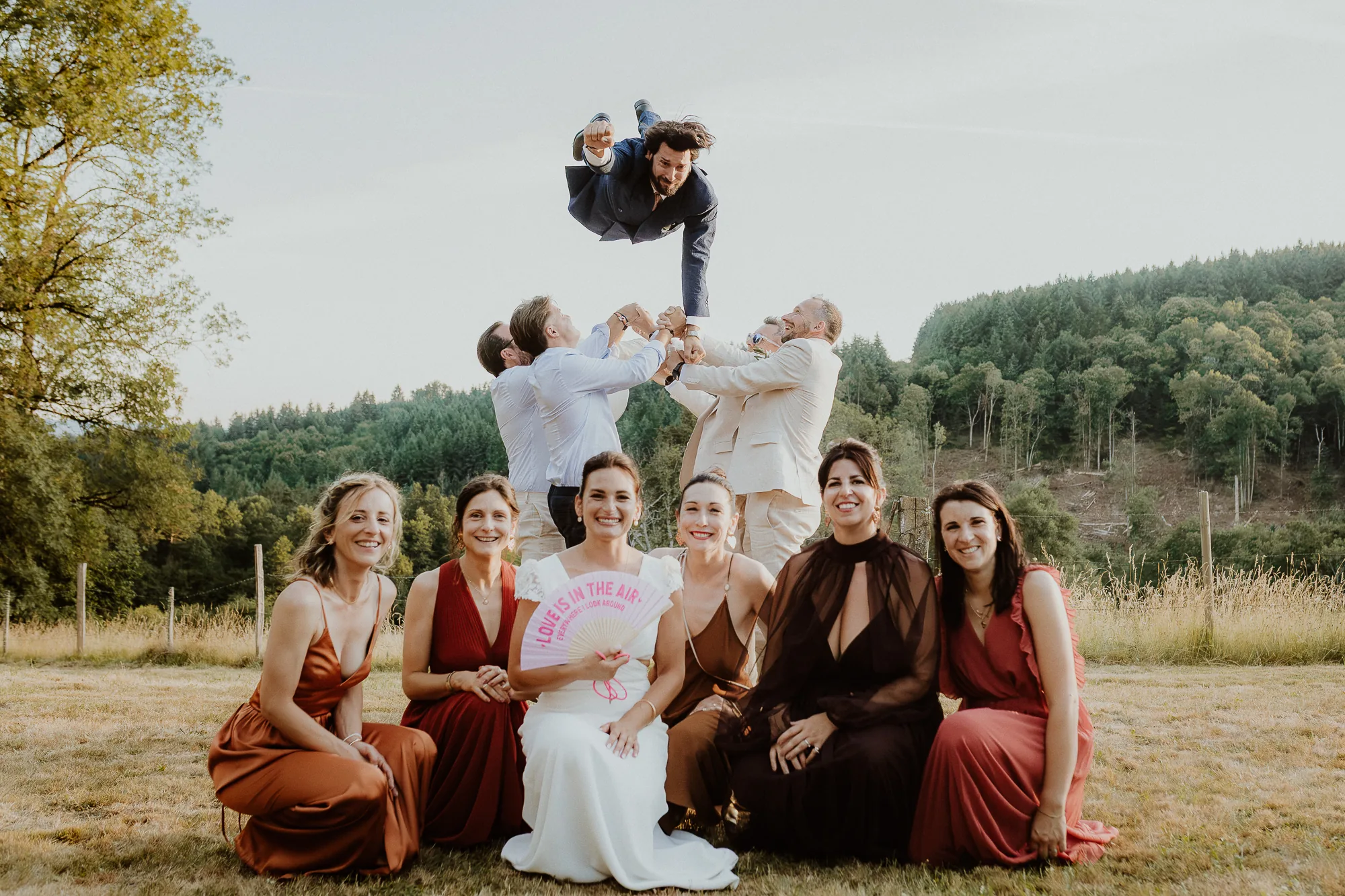 Photo de groupe des demoiselles d'honneur