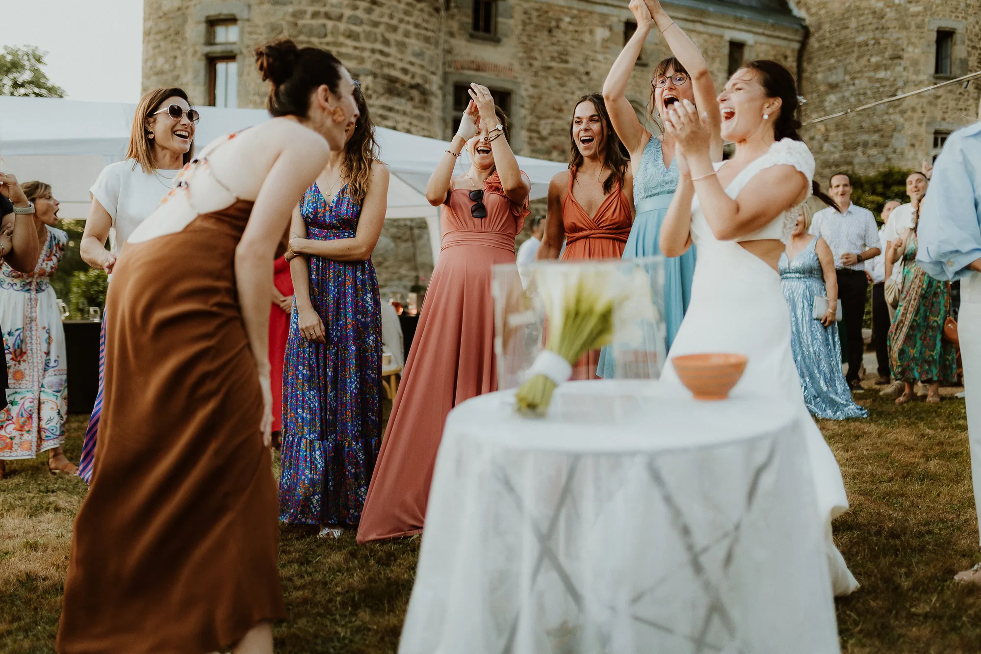 Vin d'honneur dans le parc du château